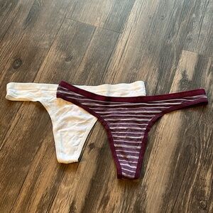 NWOT Victoria Secret pair of thongs size small